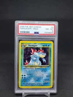 2000 Feraligatr 4/111 Neo Genesis Holo PSA 8 NM-MT Pokemon TCG - Image 1