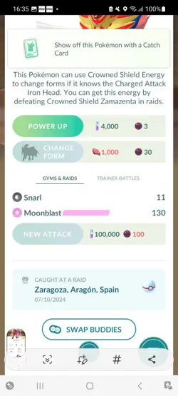 Pokemon Go Legendary Shiny Zamazenta - Image 2