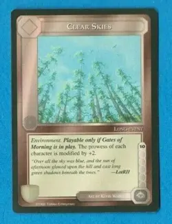Middle-Earth CCG MECCG Clear Skies The Wizards Limited LOTR Rare Card NEAR MINT - Image 1