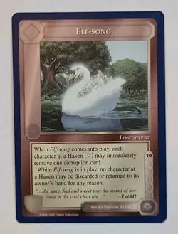 MIDDLE-EARTH CCG MECCG ELF-SONG WIZARDS UNLIMITED METW TWUL RARE LOTR CARD GAME - Image 1