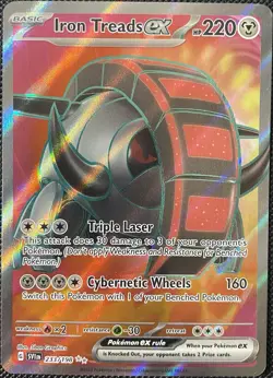 Iron Treads ex 233/198 Sv01: Scarlet & Violet Base Set Holo - Pokemon Card - Image 1
