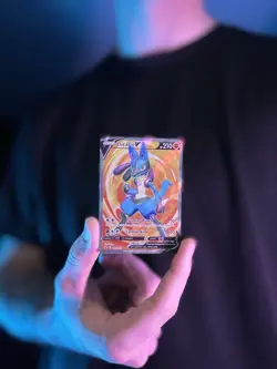 Lucario V Full Art Black Star Promo SWSH213 Pokemon Card TCG - Image 1