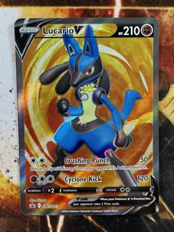 Lucario V Full Art Black Star Promo SWSH213 Pokemon Card TCG - Image 2