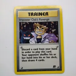 Pokemon Card - Team Rocket 76/82 - IMPOSTER OAK'S REVENGE LP - Image 1