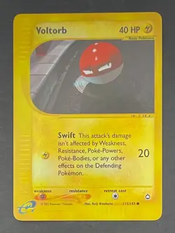 Pokemon Card Voltorb 115/142 Reverse Holo Aquapolis - Lightly Played - Image 1
