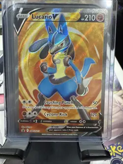 LIVE Pokemon Card Lucario V SWSH213 Black Star Promo Ultra Rare Near Mint - Image 1