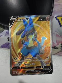 LIVE Pokemon Card Lucario V SWSH213 Black Star Promo Ultra Rare Near Mint - Image 3