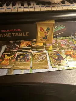 Pokemon Golden Cards Pack of 10 Gold Cards Gold Cards Gold Cards Gold Cards - Image 1