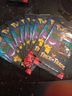 10 Packs Pokemon TCG Trick or Trade Booster Packs 2024 Halloween Card Lot Bundle - Image 1