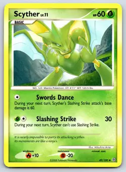 Scyther - DP Stormfront 49/100 Mitsuhiro Arita Diamond Pearl Pokemon 151 Card NM - Image 1