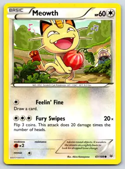 Meowth - XY Phantom Forces 67/108 Pokemon 151 Card NM - Image 1