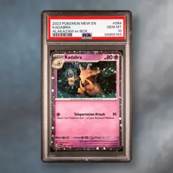 Kadabra Cosmos Holo PSA 10 Scarlet Violet 151 ex Box Promo 064 Pokemon Card - Image 1