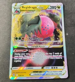 Pokemon Silver Tempest Regidrago VSTAR Ultra Rare Card 136/195 NM - Image 1