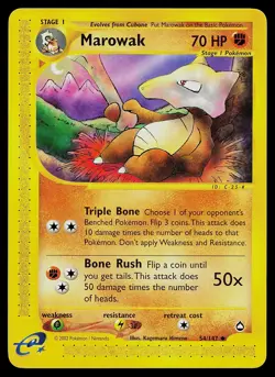 Pokemon Card - Marowak Aquapolis 54/147 Uncommon - Image 1