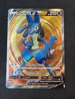 Lucario V SWSH213 Sword & Shield Black Star Promo Cards Holo Pokemon - Image 1