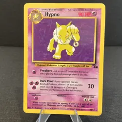 Hypno 23/62 Fossil Rare Non-Holo Vintage Pokemon Card LP - Image 1