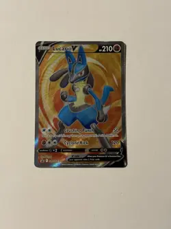 Lucario v SWSH213 Holo Promo Card Sword & Shield - LP - Image 1