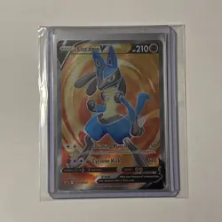 Lucario v SWSH213 Holo Promo Card Sword & Shield - LP - Image 4