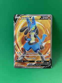 Lucario V SWSH213 Black Star Promo Holo Full Art Pokemon TCG Card NM/MINT - Image 1