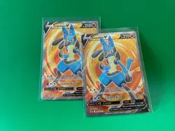 Lucario V SWSH213 Black Star Promo Holo Full Art Pokemon TCG Card NM/MINT - Image 3