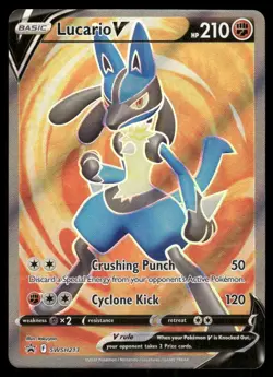 Pokemon Tcg Lucario V SWSH213 SWSH: Sword & Shield Promo Cards Holo NM - Image 1