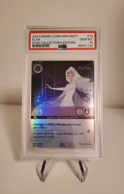 Elsa Gloves Off Foil Lorcana Card Promo Disney D100 Gift Box Ravensburger PSA 10 - Image 1