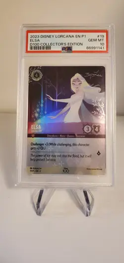 Elsa Gloves Off Foil Lorcana Card Promo Disney D100 Gift Box Ravensburger PSA 10 - Image 3