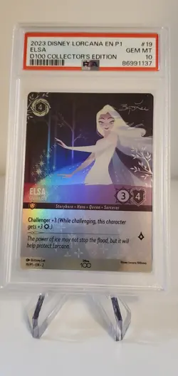 Elsa Gloves Off Foil Lorcana Card Promo Disney D100 Gift Box Ravensburger PSA 10 - Image 5