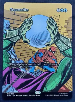 Traumatize Borderless M 0015 Marvel’s Spider-Man Magic The Gathering MTG MAR - Image 1