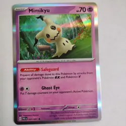 Mimikyu 37/91 Paldean Fates Holo Pokemon Scarlet Violet - Same Day Shipping! - Image 1