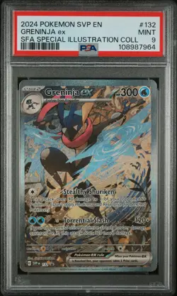 2024 POKEMON SVP EN-SV BLACK STAR PROMO #132 GRENINJA EX PSA 9 - Image 1