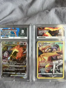 Pokemon TCG Charizard Vstar SWSH 262 & Charizard Lost Origin TG03 ACE 8 - Image 1