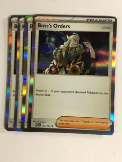 Pokemon TCG Paldea Evolved 4x Playset Holographic Boss's Orders 172/193 NM - Image 1