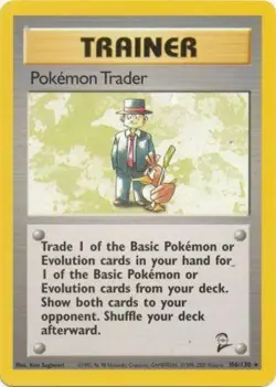 1x Pokemon Trader - 106/130 - Rare - Unlimited Edition Lightly Played Pokemon G1 - Image 1