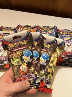 Pokemon Scarlet and Violet Base Set Sleeved Booster Packs Lot of 30 - Image 1