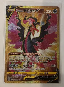 Galarian Moltres V (Gold Secret Rare) 183/172 Swsh09: Brilliant Stars Pokemon LP - Image 1