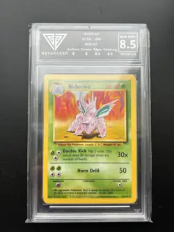 Pokemon TCG Nidorino Base Set 37/102 Unlimited get graded 8.5 - Image 1
