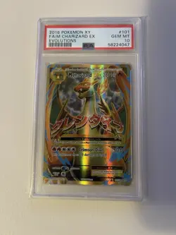 PSA 10 Pokemon M Charizard EX 101/108 Full Art Ultra Rare 2016 XY Evolutions - Image 1