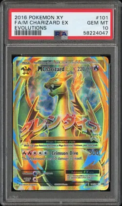 PSA 10 Pokemon M Charizard EX 101/108 Full Art Ultra Rare 2016 XY Evolutions - Image 2