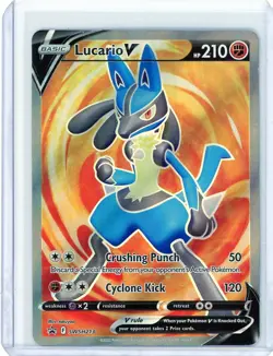 Pokemon TCG Lucario V Sword & Shield SWSH213 Holo Black Star Promo - Image 1