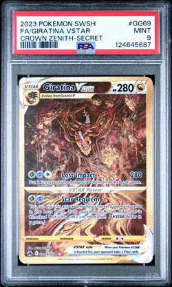 2023 POKEMON SWORD & SHIELD CROWN ZENITH SECRET FULL ART/GIRATINA VSTAR PSA 9 - Image 1