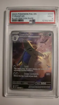 PSA 9 Tyranitar Pokemon Scarlet Violet Paldea Evolved 222/193 Illustration Rare - Image 1