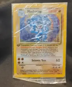 Machamp Holographic Rare 1st Edition Base Set #8/102 Factory Sealed Pokemon Tcg - Image 1