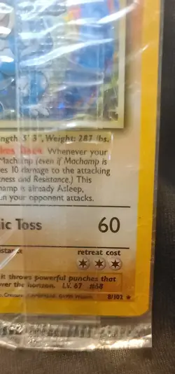 Machamp Holographic Rare 1st Edition Base Set #8/102 Factory Sealed Pokemon Tcg - Image 3