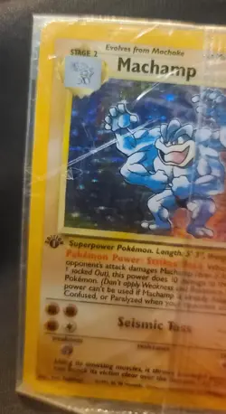 Machamp Holographic Rare 1st Edition Base Set #8/102 Factory Sealed Pokemon Tcg - Image 5