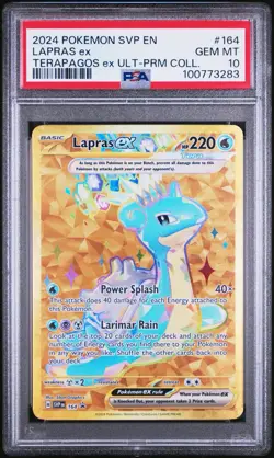 Pokemon PSA 10 GEM MT Lapras ex SVP 164 Premium Collection Promo Holo S#4070 - Image 1