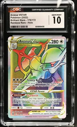 ARCEUS VSTAR Brilliant Stars Holo Rare #176 CGC 10 Gem Mint Pokemon [Nostalgium] - Image 1