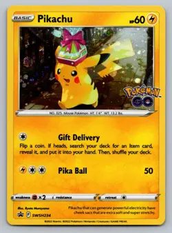Pikachu Pokemon Sword & Shield SWSH234 Cosmos Holo Black Star Promo NM - Image 1