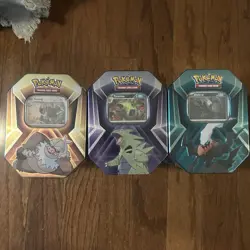 Pokemon TCG Triple Whammy Tin Set of Darkrai, Tyranitar & Slaking. Sealed - Image 1