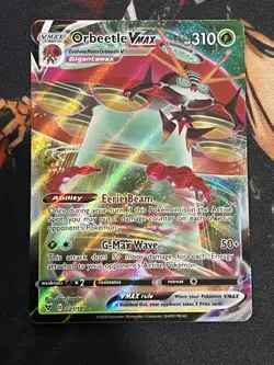 Pokemon Orbeetle VMAX 021/185 Swsh04: Vivid Voltage Holo Near Mint - Image 1